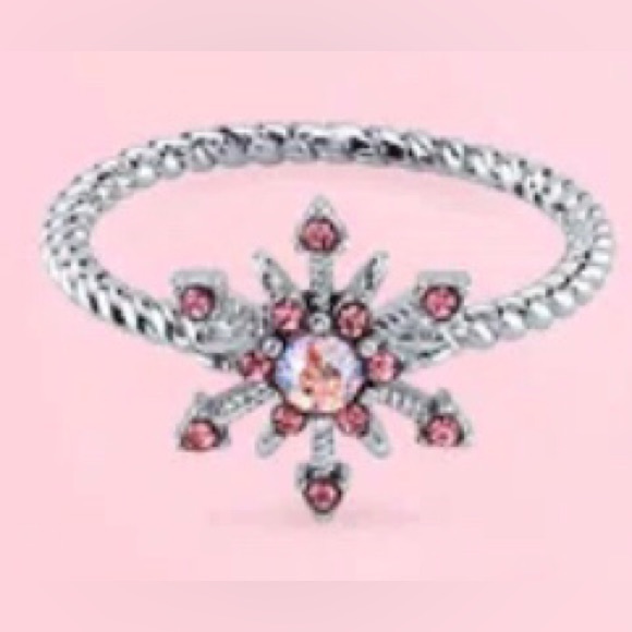 Fragrant Jewels Winter Wonderland Snowflake Swarovski Rose Crystal Ring Size 10 - Picture 1 of 6